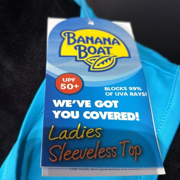 Banana Boat UPF 50+ protection pullover sleeveless 1/4 zip tassel,stretch summer - Picture 4 of 13